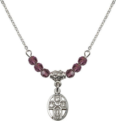 5-Way Birthstone Necklace | 1/2 inch | 4mm Beads