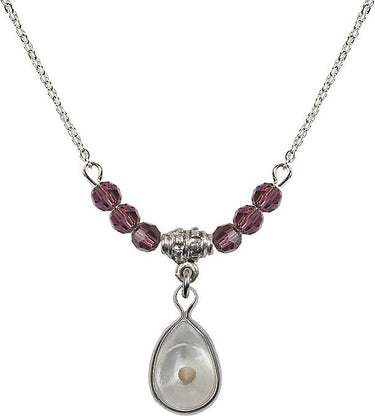 Mustard Seed Birthstone Necklace | 5/8 inch | 4mm Beads