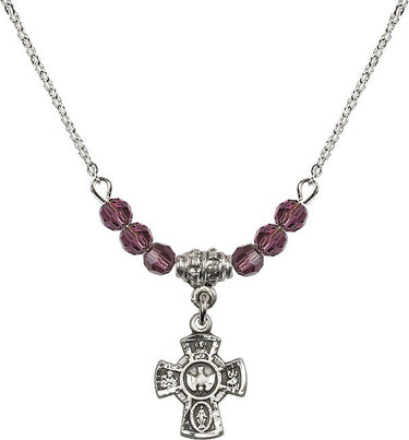 5-Way Birthstone Necklace | 5/8 inch | 4mm Beads