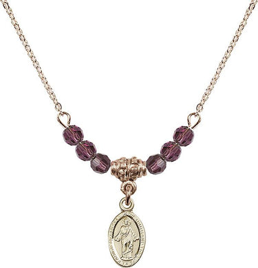 Sterling Scapular Birthstone Necklace | 1/2 inch | 4mm Beads | N20-4121S