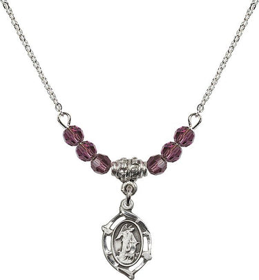 Guardian Angel Birthstone Necklace | 5/8 inch | 4mm Beads | N20-4154