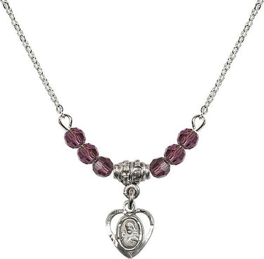 Scapular Birthstone Necklace | 3/8 inch | 4mm Beads