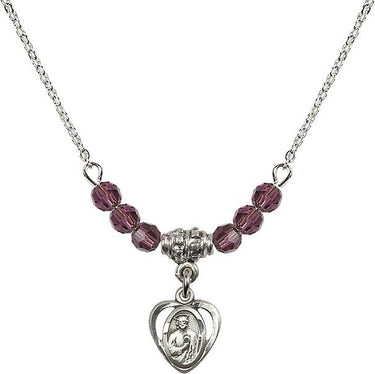 St. Jude Birthstone Necklace | 3/8 inch | 4mm Beads