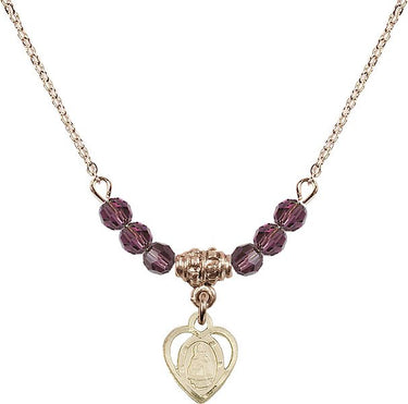 Infant Birthstone Necklace | 3/8 inch | 4mm Beads
