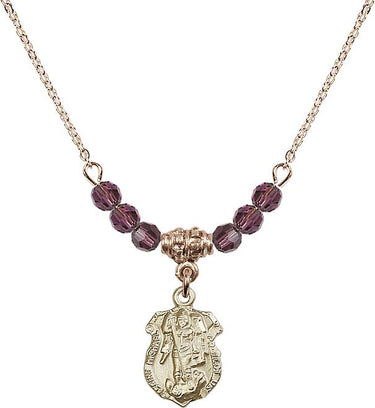 Saint Michael the Archangel Archangel Birthstone Necklace | 5/8 inch | N20-5699
