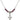 Crucifix Birthstone Necklace | 5/8 inch | 4mm Beads  Amethyst Sterling Silver