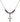 Crucifix Birthstone Necklace | 5/8 inch | 4mm Beads  Amethyst Sterling Silver
