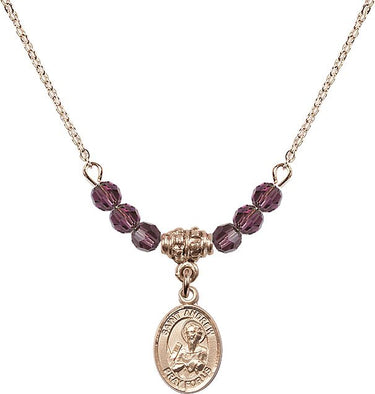 Saint Andrew the Apostle Birthstone Necklace | 1/2 inch