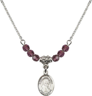 Saint Apollonia Birthstone Necklace | 1/2 inch | 4mm Beads