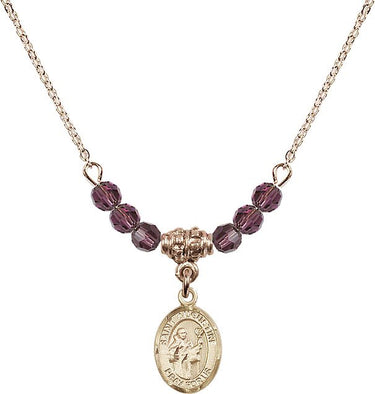 Saint Augustine Birthstone Necklace | 1/2 inch | 4mm Beads