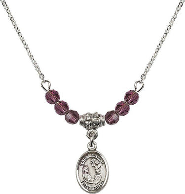 St. Cecilia Birthstone Necklace | 1/2 inch | 4mm Beads