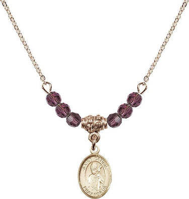 St. Dennis Birthstone Necklace | 1/2 inch | 4mm Beads