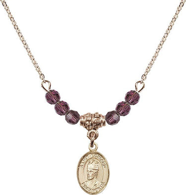 St. Edward the Confessor Birthstone Necklace | 1/2 inch