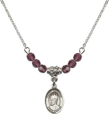 St. Edward the Confessor Birthstone Necklace | 1/2 inch