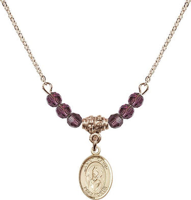 St. David of Wales Birthstone Necklace | 1/2 inch | 4mm Beads
