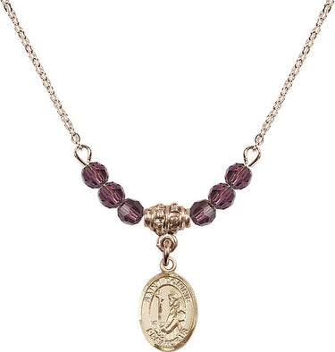 St. Dominic de Guzman Birthstone Necklace | 1/2 inch | 4mm Beads