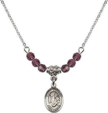 St. Dominic de Guzman Birthstone Necklace | 1/2 inch | 4mm Beads
