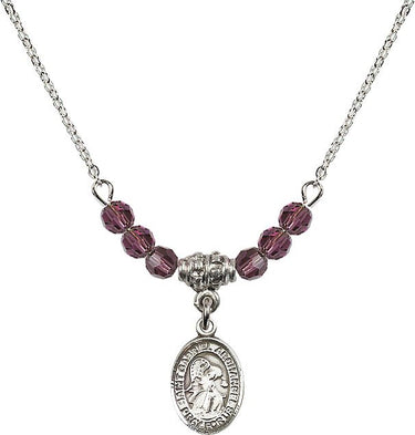 St. Gabriel the Archangel Birthstone Necklace | 1/2 inch