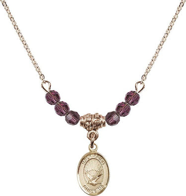 Beads Holy Spirit Birthstone Necklace | 1/2 inch | 4mm Beads | N20-9044