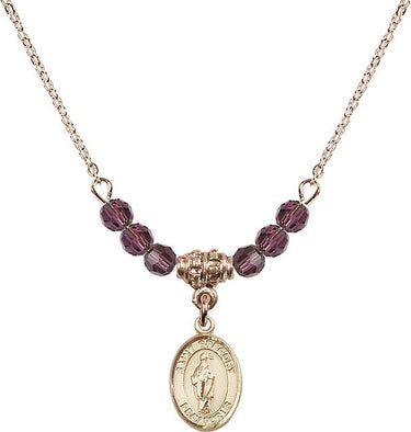 St. Gregory the Great Birthstone Necklace | 1/2 inch | 4mm Beads