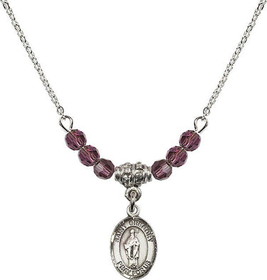 St. Gregory the Great Birthstone Necklace | 1/2 inch | 4mm Beads