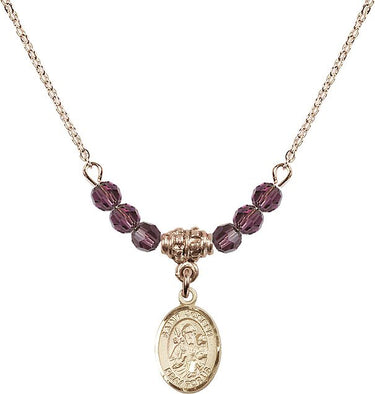 St. Joseph Birthstone Necklace | 1/2 inch | 4mm Beads