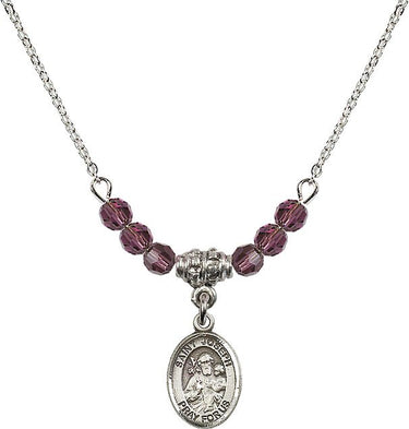 St. Joseph Birthstone Necklace | 1/2 inch | 4mm Beads