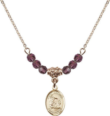 St. Joshua Birthstone Necklace | 1/2 inch | 4mm Beads