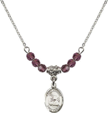 St. Joshua Birthstone Necklace | 1/2 inch | 4mm Beads