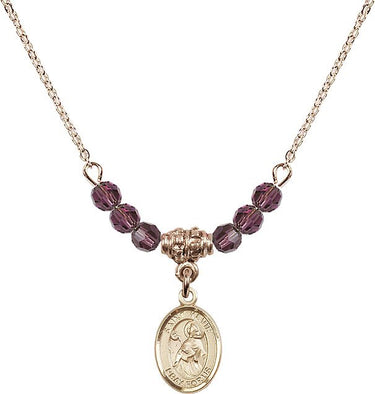 St. Kevin Birthstone Necklace | 1/2 inch | 4mm Beads