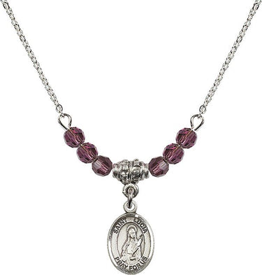 St. Lucia of Syracuse Birthstone Necklace | 1/2 inch | 4mm Beads