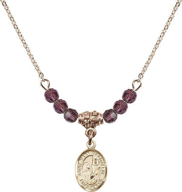 Saint Mary Magdalene Birthstone Necklace | 1/2 inch | 4mm Beads