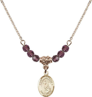 Saint Margaret Mary Alacoque Birthstone Necklace | 1/2 inch