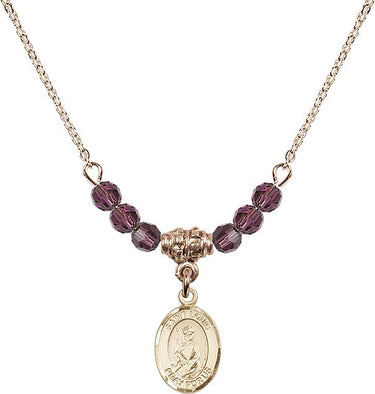 Collar de piedra natal Saint Louis | 1/2 pulgada | Cuentas de 4 mm