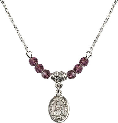 Our Lady of Loretto Birthstone Necklace | 1/2 inch | 4mm Beads
