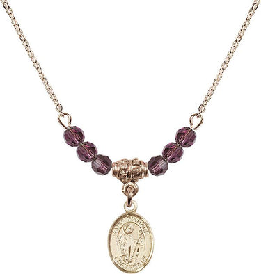 Saint Richard Birthstone Necklace | 1/2 inch | 4mm Beads
