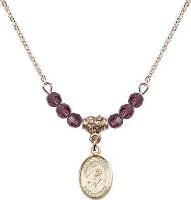 Saint Robert Bellarmine Birthstone Necklace | 1/2 inch