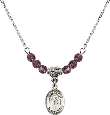 Saint Robert Bellarmine Birthstone Necklace | 1/2 inch