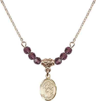 Saint Sebastian Sebastian Birthstone Necklace | 1/2 inch | 4mm Beads