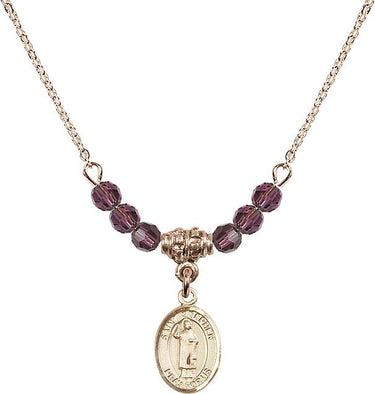 St. Stephen the Martyr Birthstone Necklace | 1/2 inch | 4mm Beads