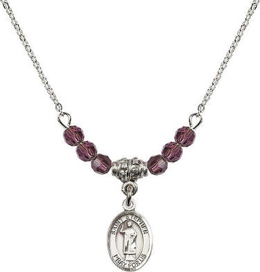St. Stephen the Martyr Birthstone Necklace | 1/2 inch | 4mm Beads