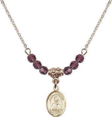 St. Timothy Birthstone Necklace | 1/2 inch | 4mm Beads