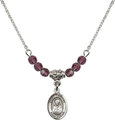 St. Timothy Birthstone Necklace | 1/2 inch | 4mm Beads