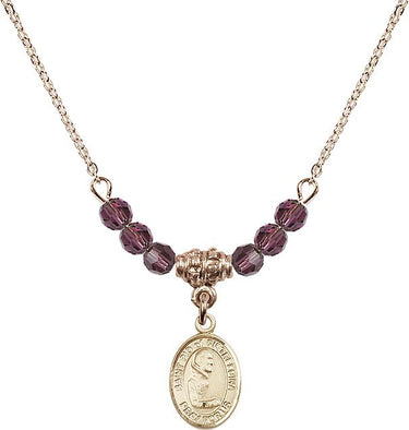 St. Pio of Pietrelcina Birthstone Necklace | 1/2 inch | 4mm Beads
