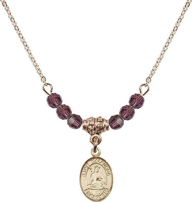 St. Walburga Birthstone Necklace | 1/2 inch | 4mm Beads