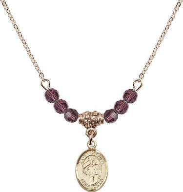 St. Ursula Birthstone Necklace | 1/2 inch | 4mm Beads
