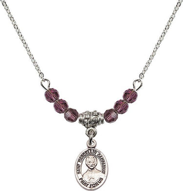Collar con la piedra natal de San Marcelino Champagnat | 1/2 pulgada | Cuentas de 4 mm