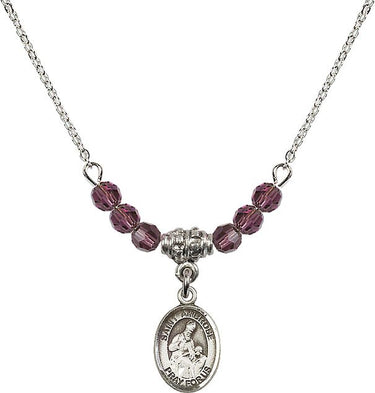 Saint Ambrose Birthstone Necklace | 1/2 inch | 4mm Beads