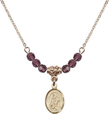 Saint Martin of Tours Birthstone Necklace | 1/2 inch | 4mm Beads