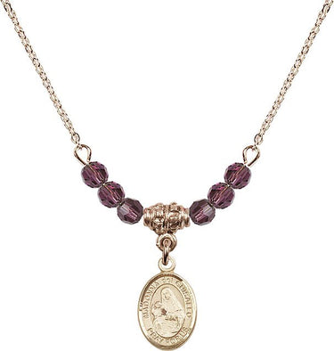 Madonna Birthstone Necklace | 1/2 inch | 4mm Beads